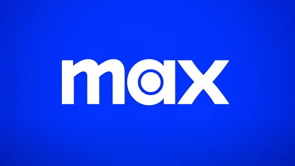 Logo da max com fundo azul e letras brancas do post lançamentos em abril