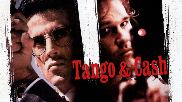 Pôster de Tango & Cash destacando Silvester Stallone e Kurt Russel. Post Post as melhores duplas policiais do cinema.