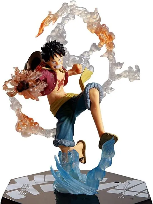 Estátua de Luffy em posição de ataque. Post sobre Action Figures de One Piece com Preços que Cabem no Bolso.