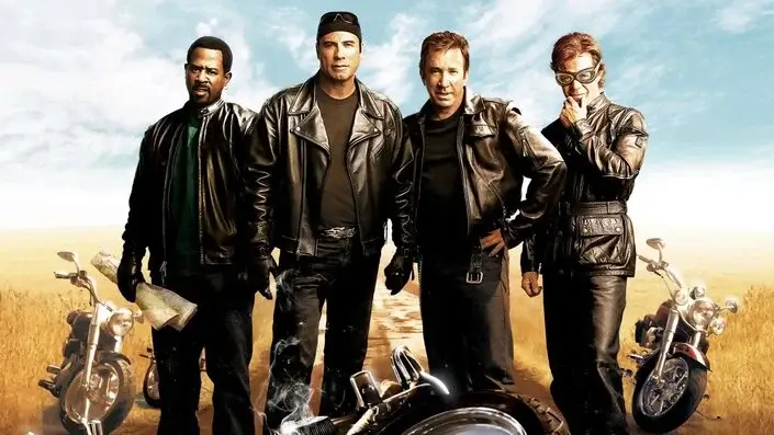 Pôster de Motoqueiros Selvagens, destacando os 5 personagens principais trajados de motoqueiros. Post sobre Pé na Estrada: Os 8 Melhores Filmes Road Movie nos Streamings.